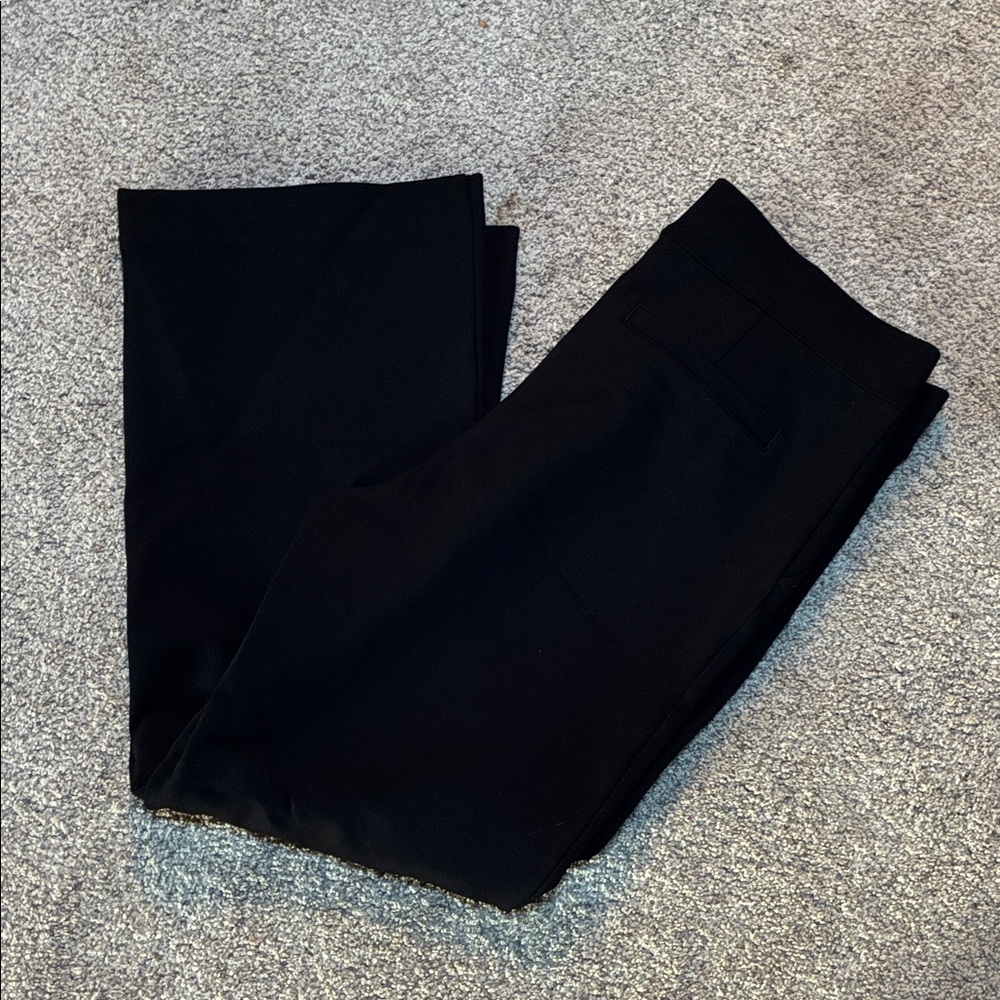 Women’s Flare Black Trousers Size Large - Picture 3 of 8